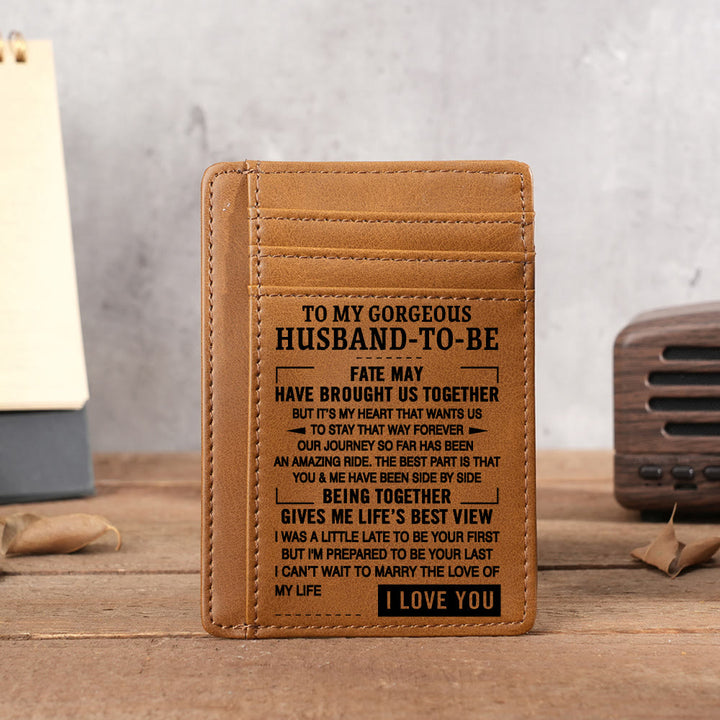Graviertes Leder-Portemonnaie, Kartenhalter, Geschenk für Sohn, Ehemann, Enkel, Freund