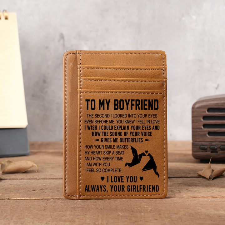 Graviertes Leder-Portemonnaie, Kartenhalter, Geschenk für Sohn, Ehemann, Enkel, Freund