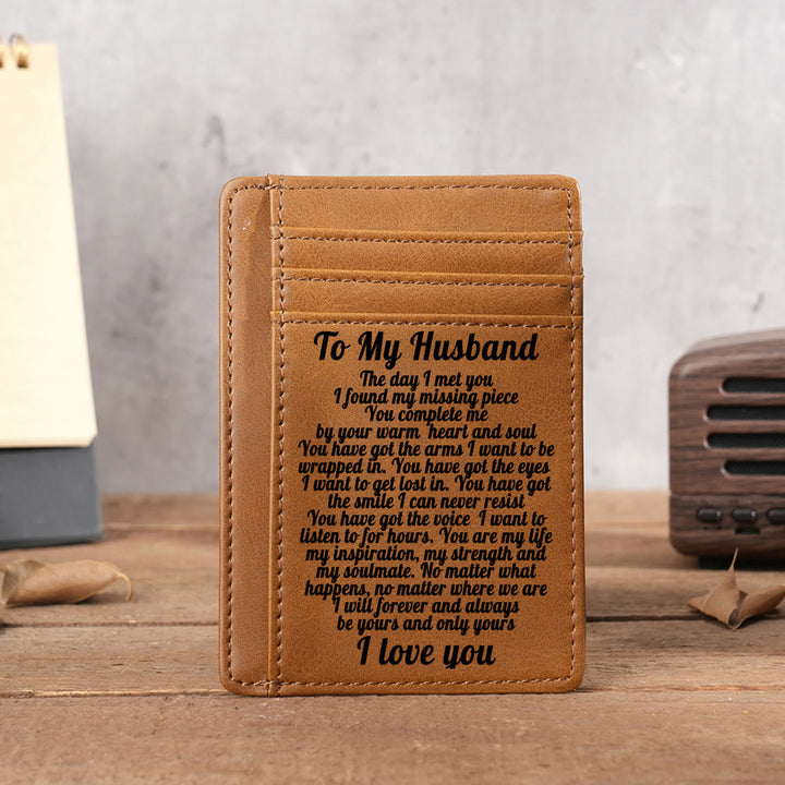 Graviertes Leder-Portemonnaie, Kartenhalter, Geschenk für Sohn, Ehemann, Enkel, Freund