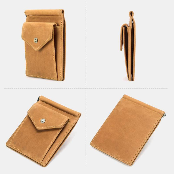 RFID Vintage Schlanke Geldbörse aus echtem Leder