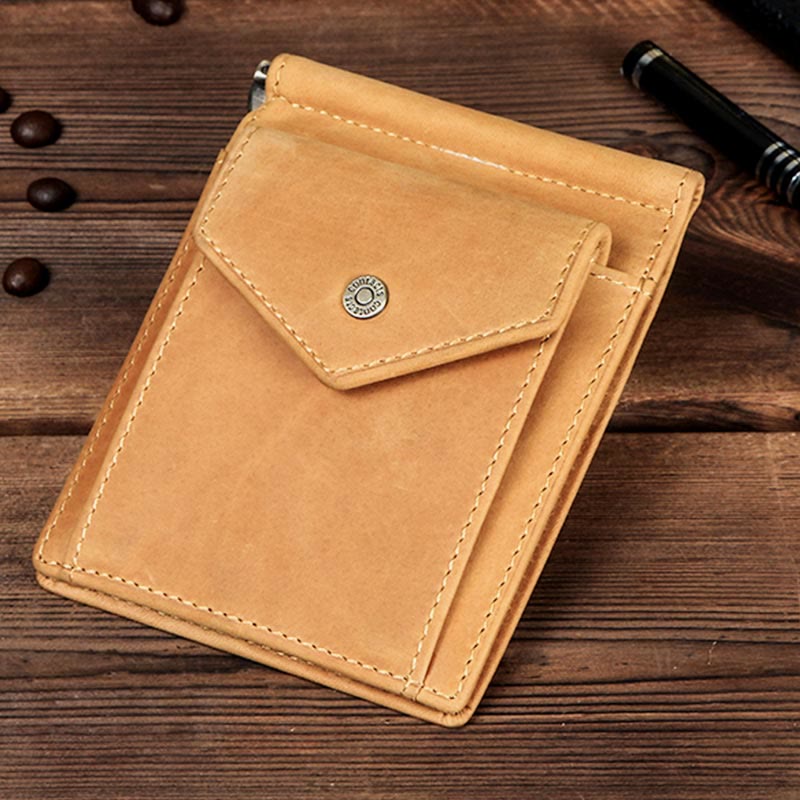 RFID Vintage Schlanke Geldbörse aus echtem Leder