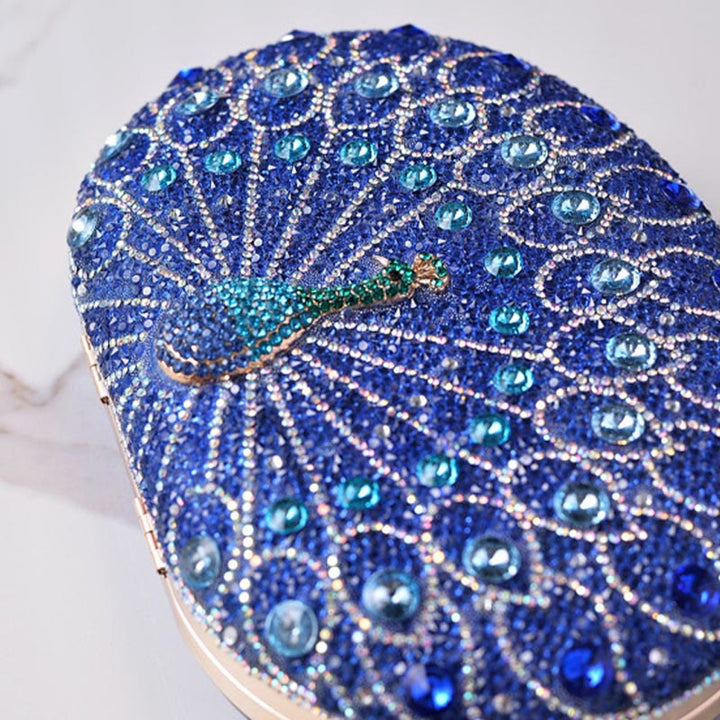 Luxus Pfau Strass Kupplung Geldbörsen Abend Tasche Hochzeit Formale Handtasche