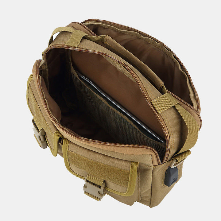 Taktische Outdoor-Umhängetasche mit mehreren Taschen und USB-Ladeanschluss