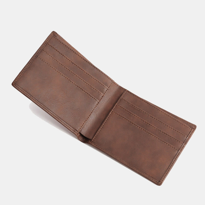 Gravierte Brieftasche aus veganem Leder, tolles Geschenk für Männer, Sohn, Ehemann, Enkel