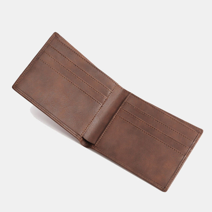 Gravierte Brieftasche aus veganem Leder, tolles Geschenk für Männer, Sohn, Ehemann, Enkel