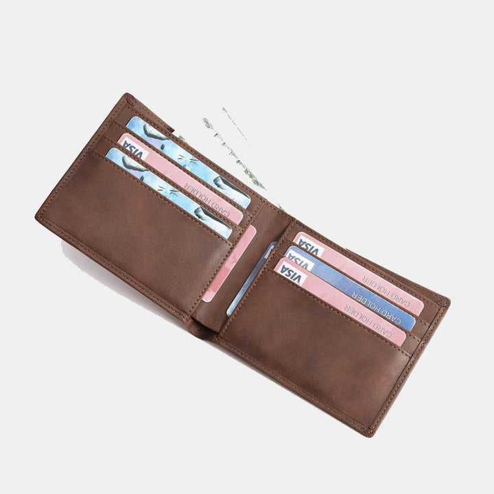Gravierte Brieftasche aus veganem Leder, tolles Geschenk für Männer, Sohn, Ehemann, Enkel