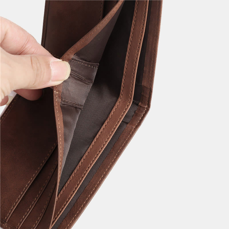 Gravierte Brieftasche aus veganem Leder, tolles Geschenk für Männer, Sohn, Ehemann, Enkel