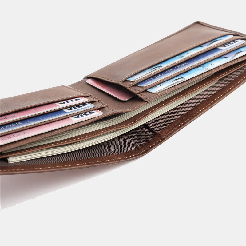 Gravierte Brieftasche aus veganem Leder, tolles Geschenk für Männer, Sohn, Ehemann, Enkel