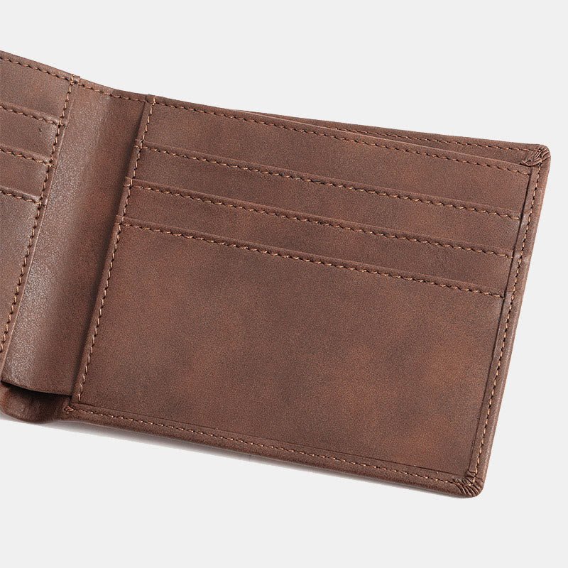 Gravierte Brieftasche aus veganem Leder, tolles Geschenk für Männer, Sohn, Ehemann, Enkel