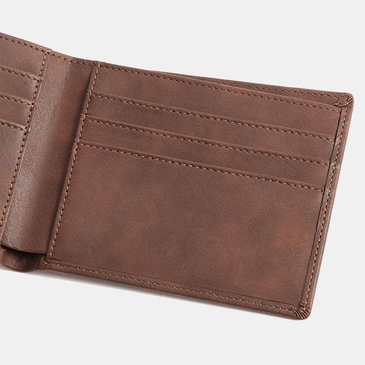 Gravierte Brieftasche aus veganem Leder, tolles Geschenk für Männer, Sohn, Ehemann, Enkel