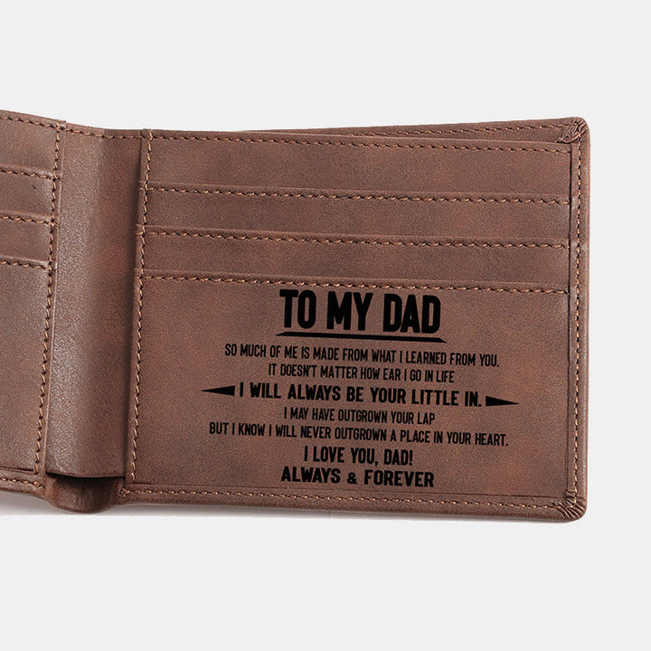 Gravierte Brieftasche aus veganem Leder, tolles Geschenk für Männer, Sohn, Ehemann, Enkel