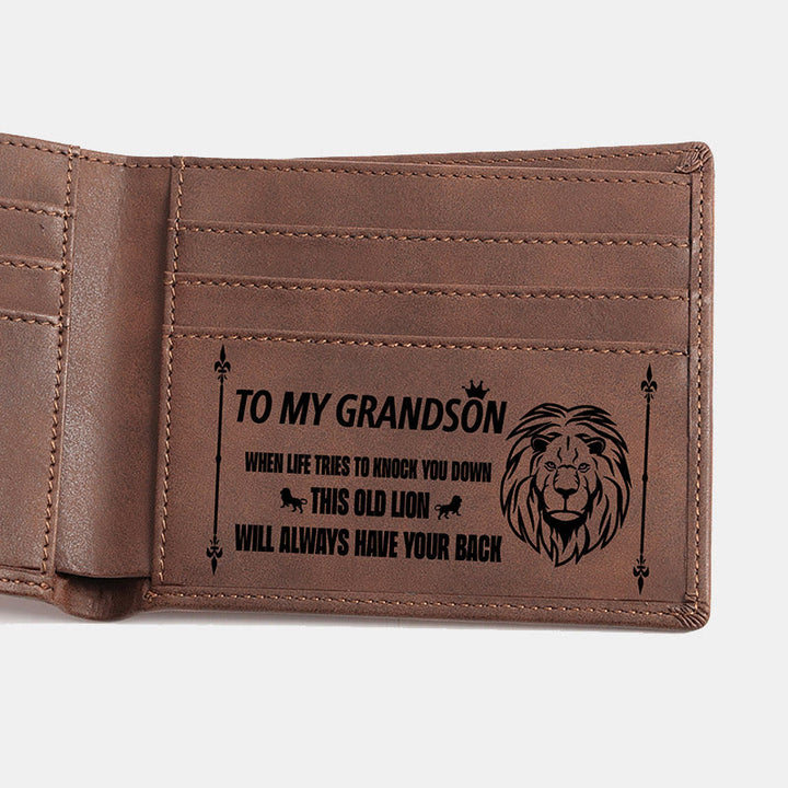 Gravierte Brieftasche aus veganem Leder, tolles Geschenk für Männer, Sohn, Ehemann, Enkel