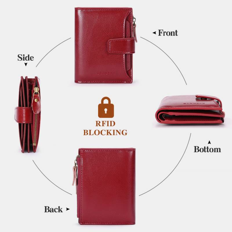 Geldbörse mit RFID-Blockierung im Vintage-Design für mehrere Karten