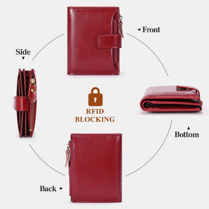 Geldbörse mit RFID-Blockierung im Vintage-Design für mehrere Karten