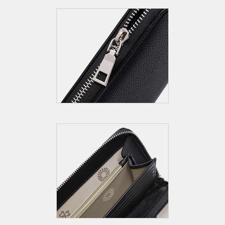 RFID-Geldbörse für Damen, großes Fassungsvermögen, Kartenfächer, Ledergeldbörse - image 8