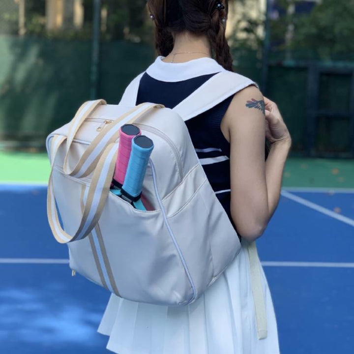 Funktionelle Pickleball-Umhängetasche, umwandelbarer Rucksack mit Schuhfach