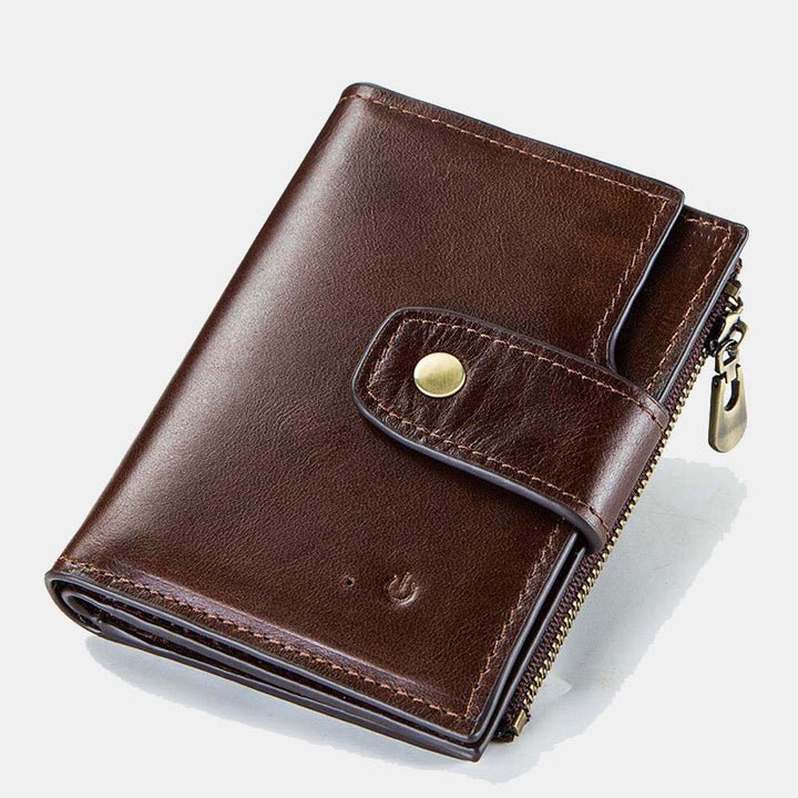 Intelligente Brieftasche Integriertes Bluetooth RFID-Blockierung Dreifach gefaltete Lederbrieftasche