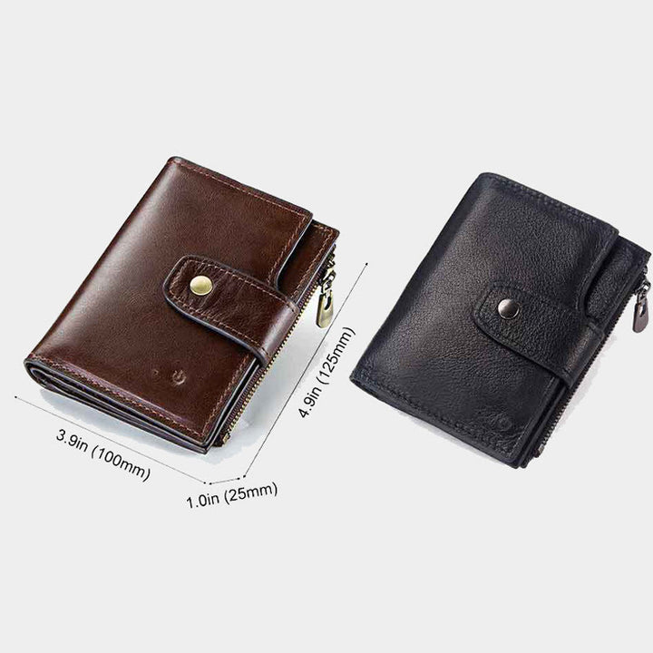 Intelligente Brieftasche Integriertes Bluetooth RFID-Blockierung Dreifach gefaltete Lederbrieftasche