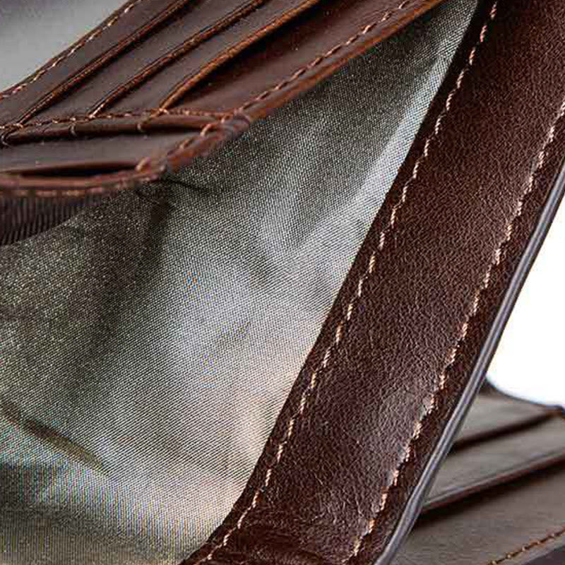 Intelligente Brieftasche Integriertes Bluetooth RFID-Blockierung Dreifach gefaltete Lederbrieftasche