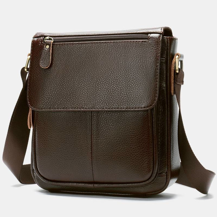 Herren Umhängetasche Echtes Leder Kleine Messenger Bag Crossbody Bag