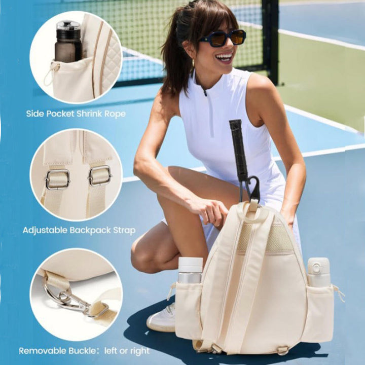 Tennisschlägertasche für Damen, Tennistasche, Schultertasche, umwandelbarer Rucksack