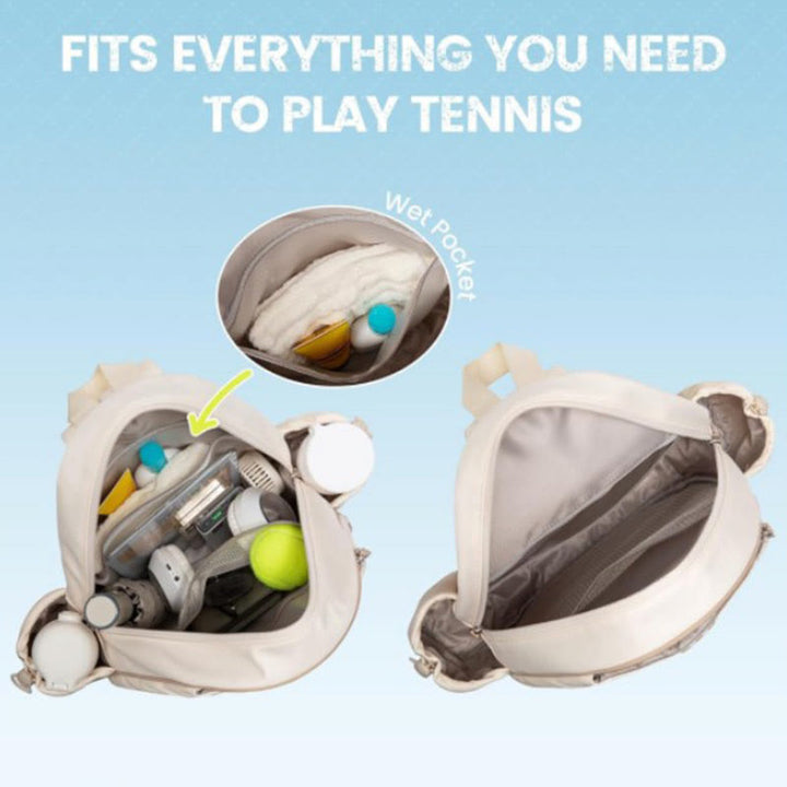 Tennisschlägertasche für Damen, Tennistasche, Schultertasche, umwandelbarer Rucksack