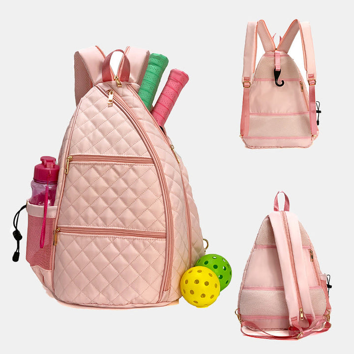 Gesteppter Pickleball-Schläger-Schulterbeutel, umwandelbarer Rucksack für Damen