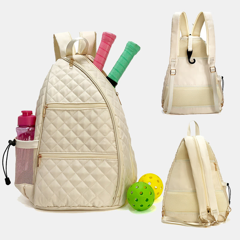 Gesteppter Pickleball-Schläger-Schulterbeutel, umwandelbarer Rucksack für Damen