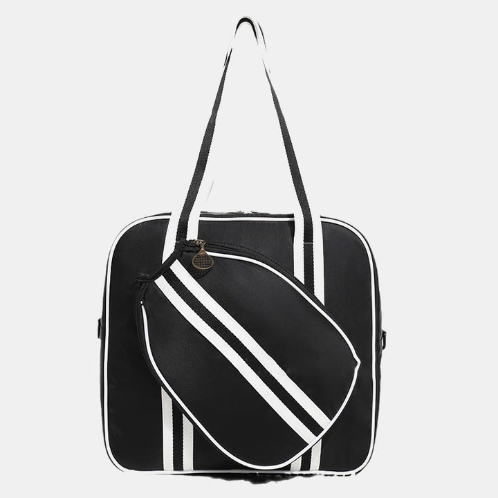 Gestreifte Pickleball-Paddle-Tasche, Schultertasche mit Umhängegurt
