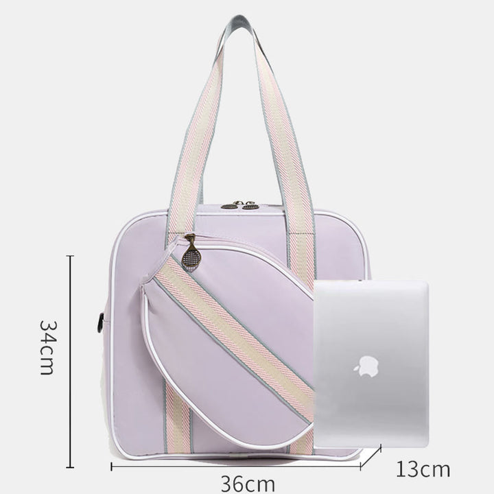 Gestreifte Pickleball-Paddle-Tasche, Schultertasche mit Umhängegurt