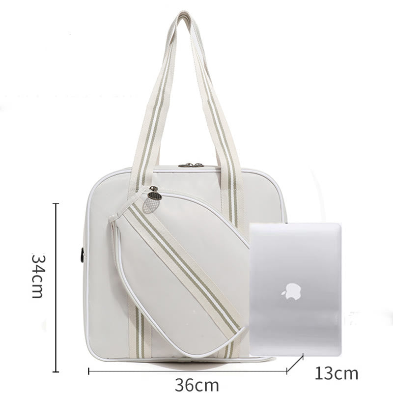 Gestreifte Pickleball-Paddle-Tasche, Schultertasche mit Umhängegurt