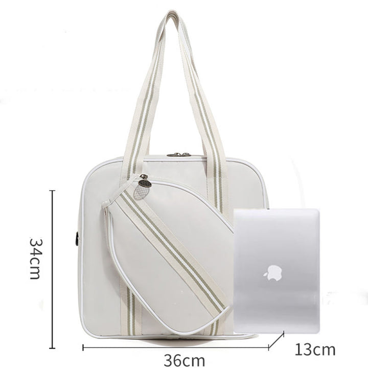 Gestreifte Pickleball-Paddle-Tasche, Schultertasche mit Umhängegurt