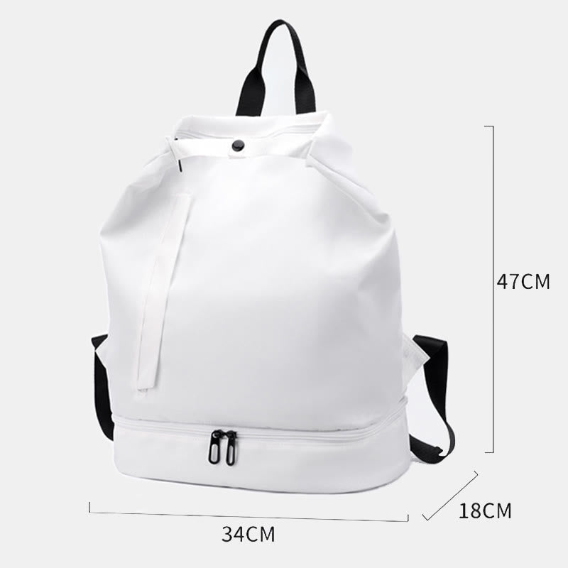 Schwimmtasche Rucksack für Damen mit Nasstasche Schuhfach