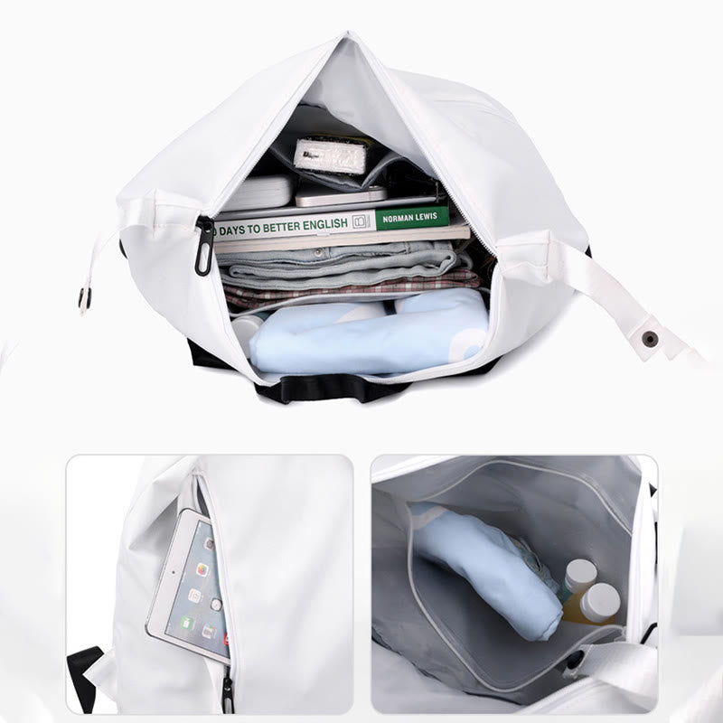 Schwimmtasche Rucksack für Damen mit Nasstasche Schuhfach
