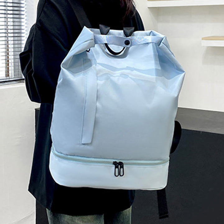 Schwimmtasche Rucksack für Damen mit Nasstasche Schuhfach