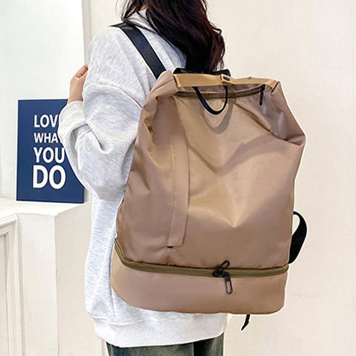 Schwimmtasche Rucksack für Damen mit Nasstasche Schuhfach