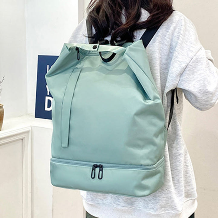 Schwimmtasche Rucksack für Damen mit Nasstasche Schuhfach
