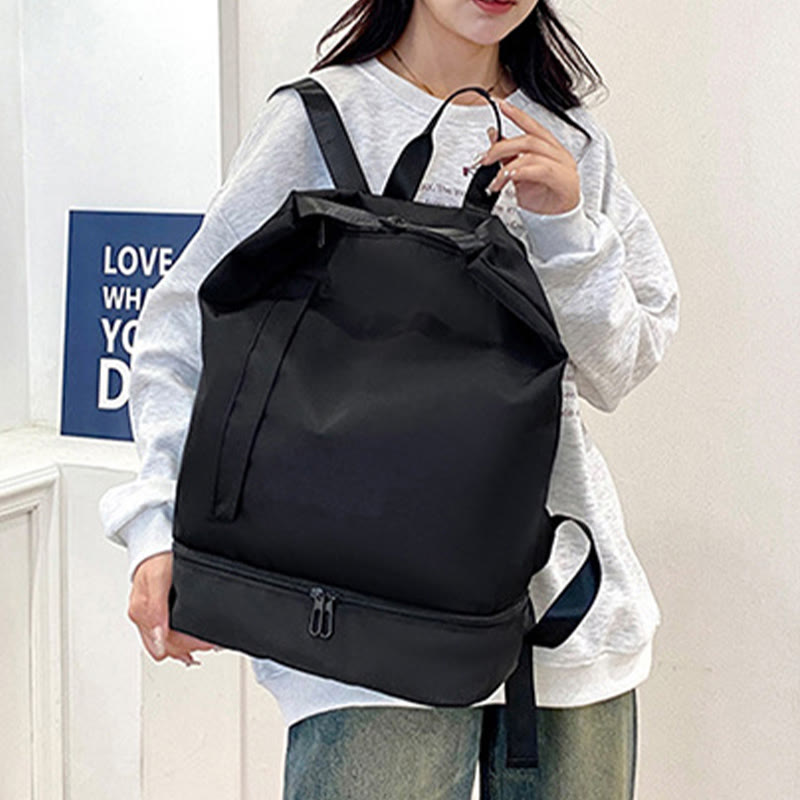 Schwimmtasche Rucksack für Damen mit Nasstasche Schuhfach