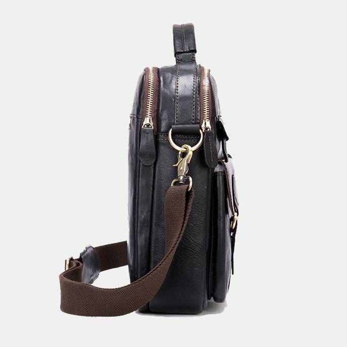 Umhängetasche aus echtem Leder im Vintage-Stil für Herren Geschäftliches Breifcase