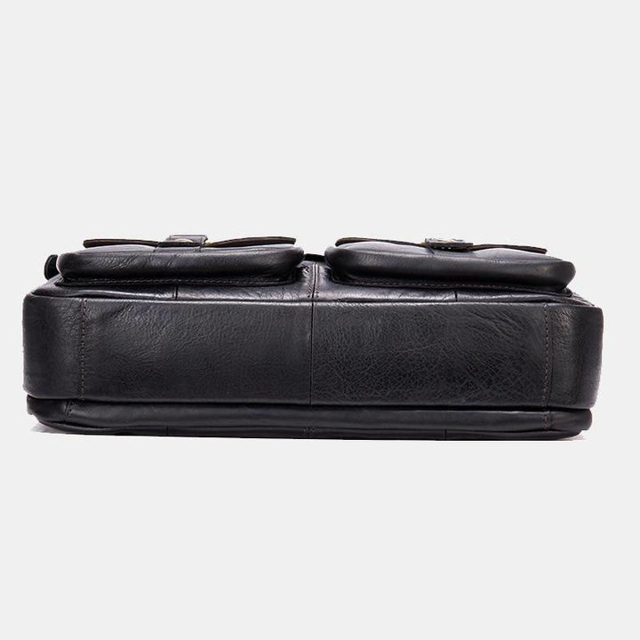 Umhängetasche aus echtem Leder im Vintage-Stil für Herren Geschäftliches Breifcase
