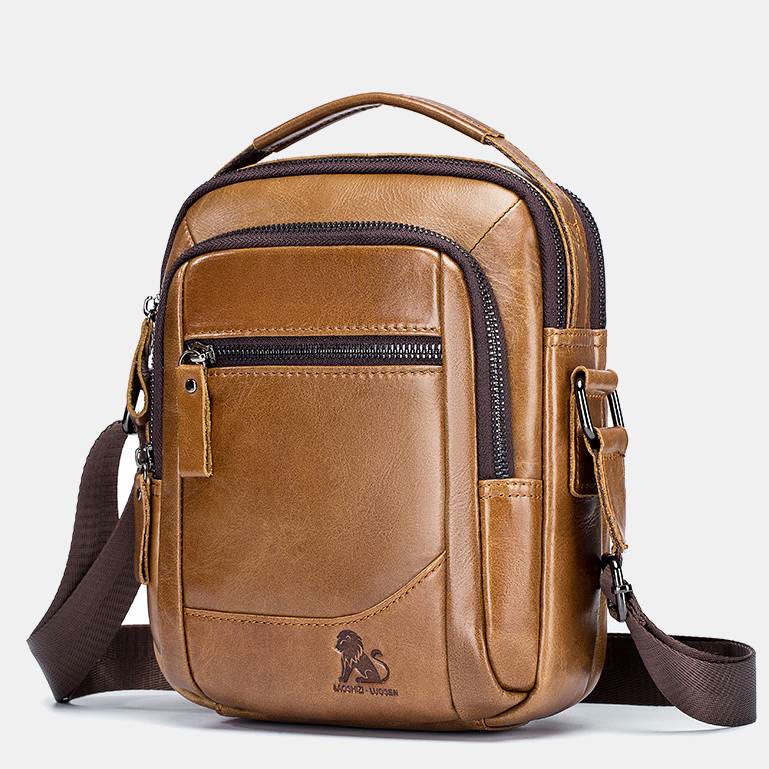 Vintage-Umhängetasche aus echtem Leder - Peru - image 0