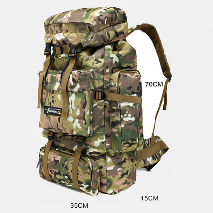 70L Extragroßer Outdoor-Wander-Reiserucksack mit mehreren Taschen