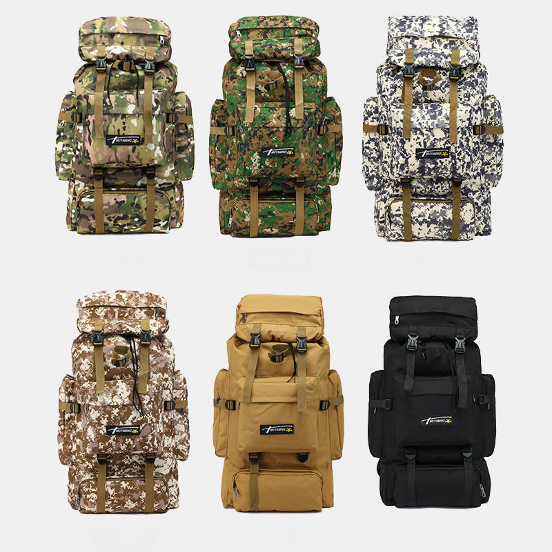 70L Extragroßer Outdoor-Wander-Reiserucksack mit mehreren Taschen