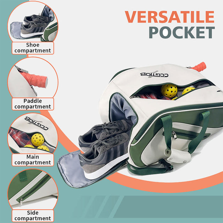 Großer Schlägerrucksack, Tennis- und Pickleball-Paddle-Tasche mit Schuhfach