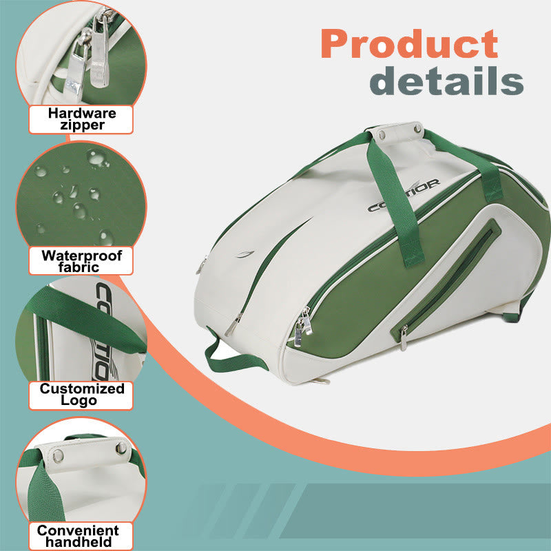 Großer Schlägerrucksack, Tennis- und Pickleball-Paddle-Tasche mit Schuhfach