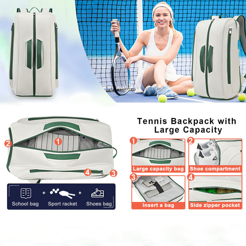 Tennis-Rucksack für Damen und Herren für Schlägerschuhe, professionelle Tennistasche