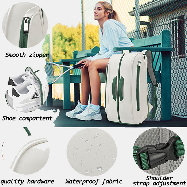 Tennis-Rucksack für Damen und Herren für Schlägerschuhe, professionelle Tennistasche