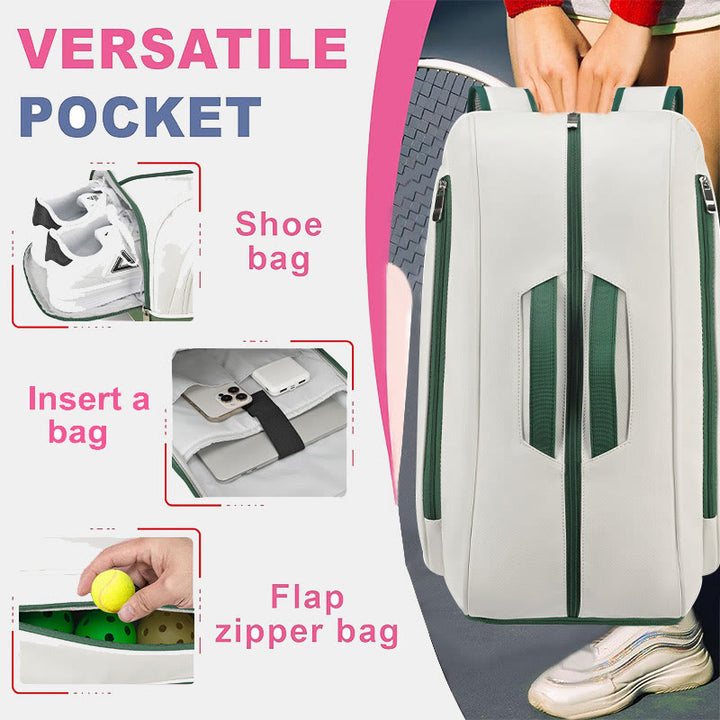 Tennis-Rucksack für Damen und Herren für Schlägerschuhe, professionelle Tennistasche