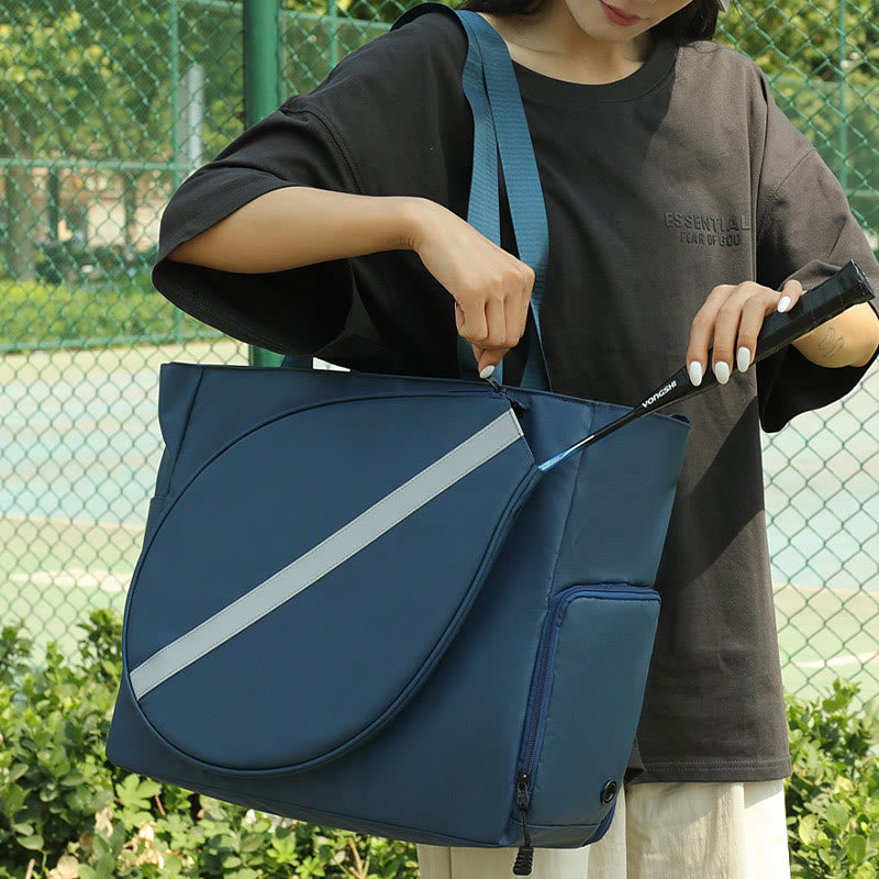 Erweiterbare Tennisschlägertasche, Tragetasche, Umhängetasche mit Schuhfach