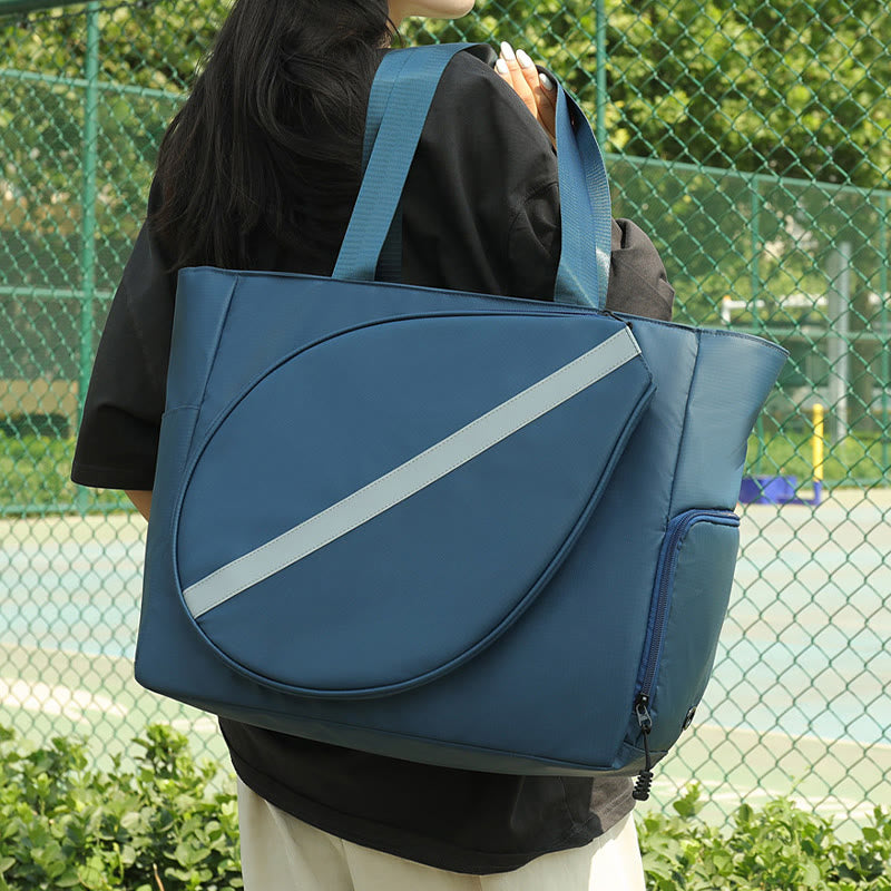 Erweiterbare Tennisschlägertasche, Tragetasche, Umhängetasche mit Schuhfach